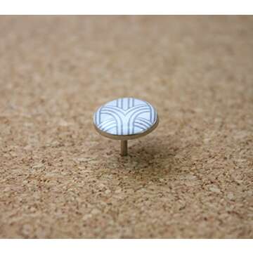 U Brands Fashion Steel Push Pins, Black White & Gray Fashionable Assorted Colors, 54 Count - 575U06-24