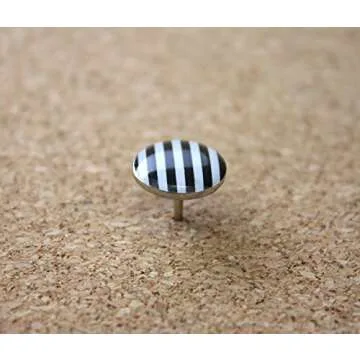 U Brands Fashion Steel Push Pins, Black White & Gray Fashionable Assorted Colors, 54 Count - 575U06-24