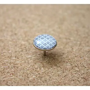 U Brands Fashion Steel Push Pins, Black White & Gray Fashionable Assorted Colors, 54 Count - 575U06-24