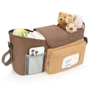 Accmor Universal Stroller Organizer with Cup Holders
