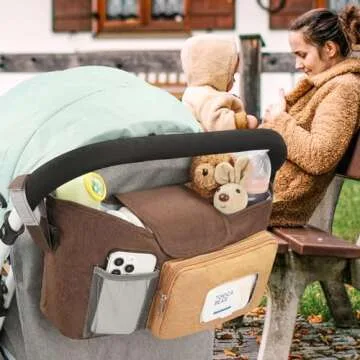 Accmor Universal Stroller Organizer with Cup Holders
