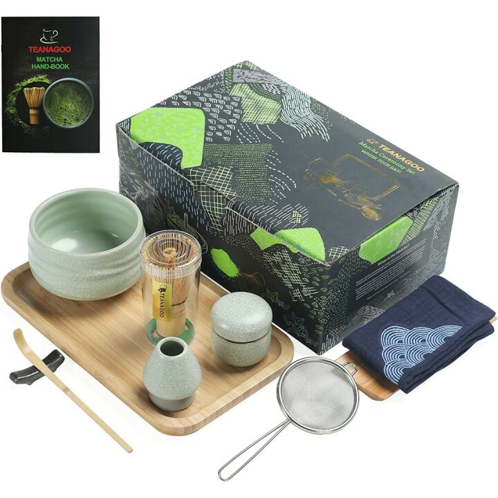 TEANAGOO Matcha Tea Set - Whisk, Bowl & Tray