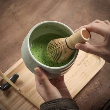 TEANAGOO Matcha Tea Set - Whisk, Bowl & Tray