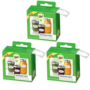Jarden Ball Dissolvable Canning Labels - 60-Labels per Pack (3-Packs Total)