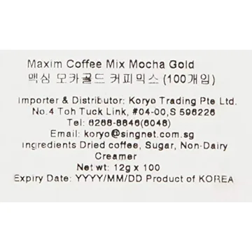 Maxim Mocha Gold Coffee Mix - Delight in Mild Flavor