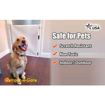 Retract-A-Gate 52" White: The Ultimate Solution for Child and Pet Safety!