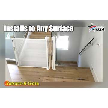 Retract-A-Gate 52" White: Original USA Made Safety Gate