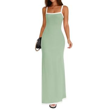 ZESICA Summer Maxi Dress - Spaghetti Straps & Sleeveless Elegance