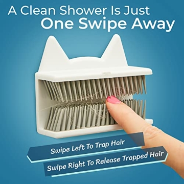 Shower Cat Hair Catcher - Adorable & Effective Hair Trap
