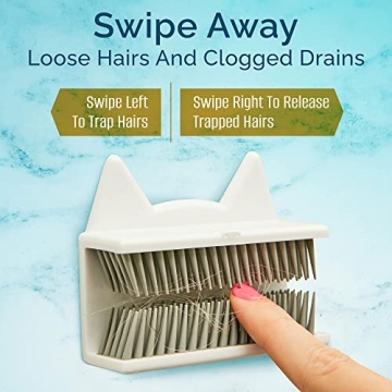 Shower Cat Hair Catcher - Adorable & Effective Hair Trap