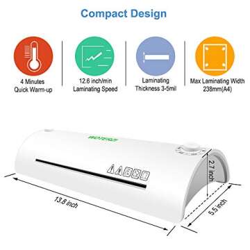 Efficient Thermal Laminator - Fast Warm-up & Versatile Use