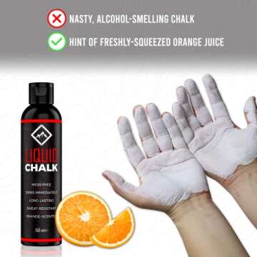 SURVIVOR Liquid Chalk – Gym Chalk for Weightlifting, Rock Climbing, Bouldering, Gymnastics, Pole Grip, & More - Lifting Chalk & Climbing Chalk for Dry Hands - Liquid Grip Hand Chalk for Lifting & More