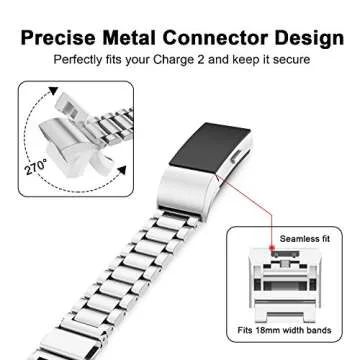 Stylish WOCOOL Adjustable Metal Band for Charge 2