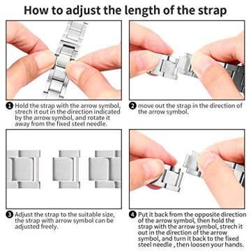 Stylish WOCOOL Adjustable Metal Band for Charge 2