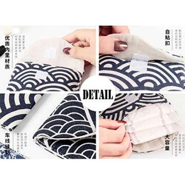 Hunger Sanitary Napkins Bag Menstrual Cup Pouch Nursing Pad Holder (Pack of 2)