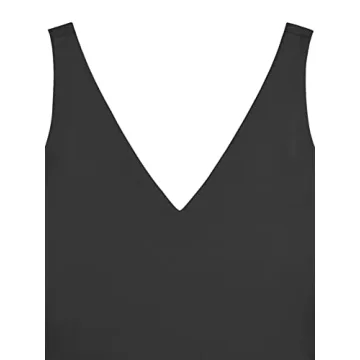 Reoria Summer Deep V Neck Bodysuit for Women