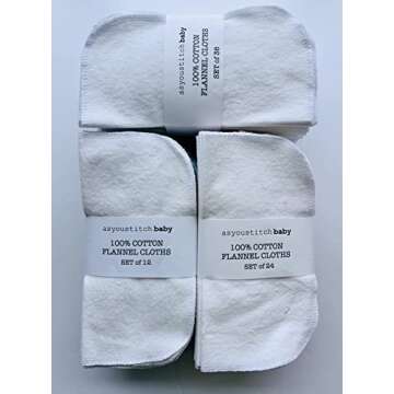 Cloth Baby Wipes. Set of 3 Dozen Wipes. Reusable Cloth Wipes. Baby Shower Gifts Ideas. Eco Friendly....
