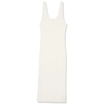 The Drop Women's Ribbed Midi Sweater Dress in Ivory