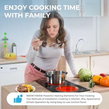 Euhomy 2 Burner Electric Cooktop - Compact Wonder for Every Kitchen