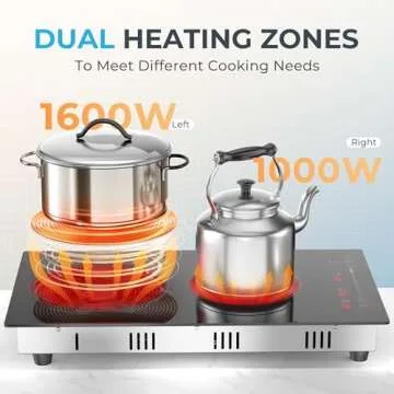 Euhomy 2 Burner Electric Cooktop - Portable & Safe Cooking Solution