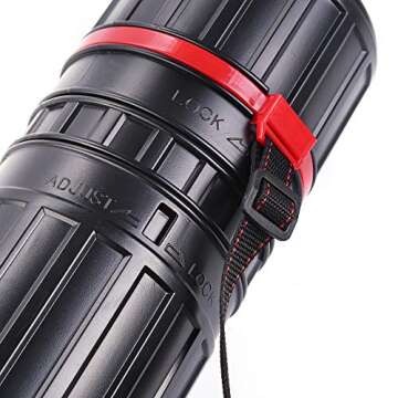 CALPALMY 2-Pack XX-Large Extendable Poster Tubes Expand from 30.5” to 50” with Shoulder Strap | Carry Documents, Blueprints, Drawings and Art | Black Portable Durable Round Storage Cases