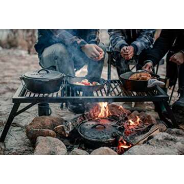 Stansport Pre-Seasoned Cast Iron Cook Set 6 Piece Set for Outdoor Cooking