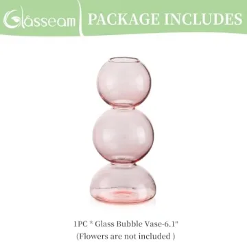 Glasseam Cute Pink Flower Vase for Elegant Home Décor