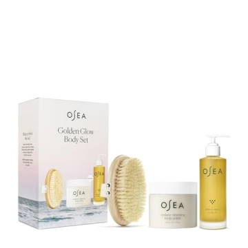OSEA Golden Glow Full Size Body Set - Includes Full Size Undaria Algae Body Oil (5oz), Undaria Clean...