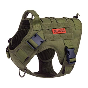 Adjustable Tactical Dog Harness - No-Pull Vest for Hiking & Training