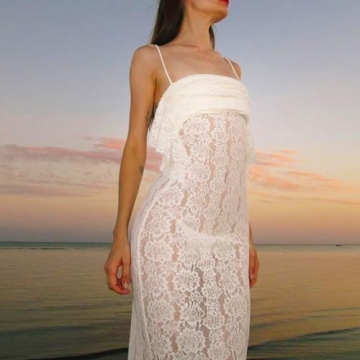 Lace Maxi Dress for Women Stylish Beach Coverup