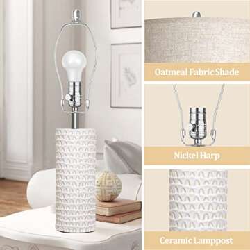 Elegant Ceramic Table Lamps for Living Room Bedroom
