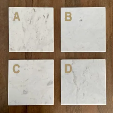 Personalized Marble Cheese Board with Brass Initial