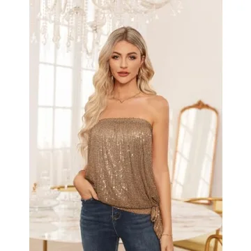 Womens Sexy Sequin Tops for New Year’s Eve Events