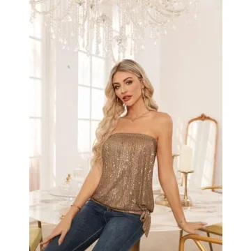Womens Sexy Sequin Tops for New Year’s Eve Events