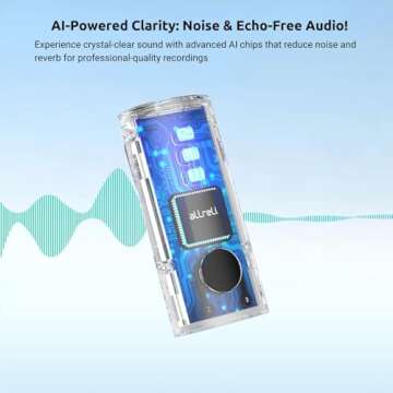 aLLreli Wireless Lavalier Microphones for iPhone - All USB-C (iPhone 15) and Lightning (iPhone 13/X)...