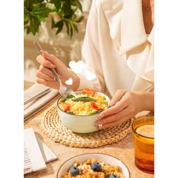 Sweese Ice Cream Bowls - 10 Oz Dessert Bowls Set of 6, Blue Ceramic Bowls for Kitchen, Snack Bowls for Cereal, Soup, Rice, Dishwasher & Microwave Safe, Multicolor, Cool Assorted Colors