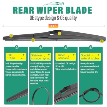 Premium Hyundai Kona Wiper Blades Replacement Set