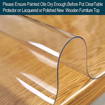 Durable Clear Plastic Table Protector for Office & Home