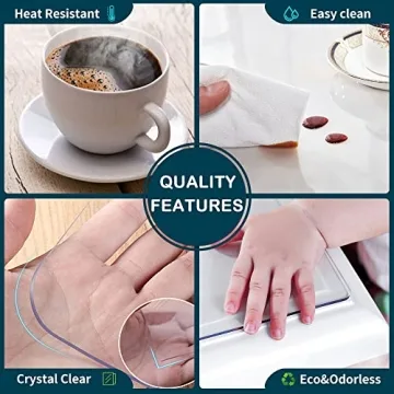 Durable Clear Plastic Table Protector for Office & Home