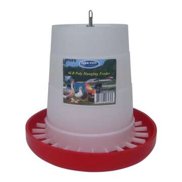 Farm Tuff 6lb Poultry Feeder - Durable, Automatic, and Customizable