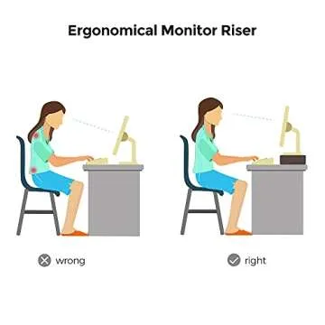 SONGMICS Monitor Stand Riser with Storage Organizer Office Computer Desk Laptop Cellphone TV Printer Stand Desktop Container Bamboo Wood Natural ULLD201