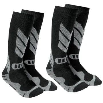 Wanchel Warm Kids Ski Socks - 2 Pairs Merino Wool and Cotton Material Skiing Socks, Knee High Winter...