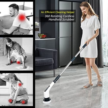 Electric Spin Scrubber for Cordless, Effortless Cleaning