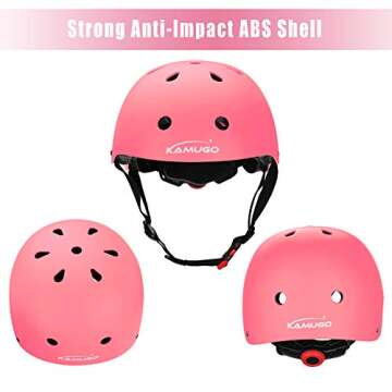 KAMUGO Toddler Bike Helmet, Kids Helmet for Girls Boys Ages 2-8 Years,Toddler Adjustable Helmet Suitable for Bicycle Skating Scooter Multi-Sports
