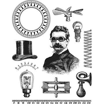 Stampers Anonymous ClngStp THoltz The Professor 9.5 x 7.38 x 0.25