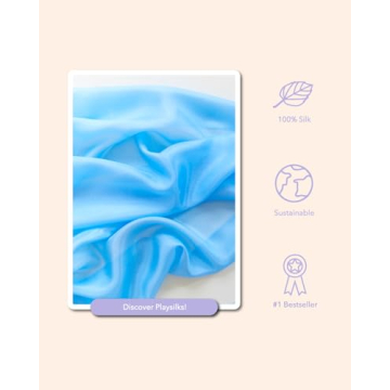 Sarah's Silks Sky Blue Playsilk for Creative Play
