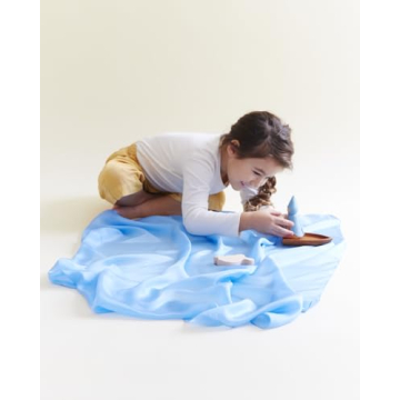 Sarah's Silks Sky Blue Playsilk for Creative Play