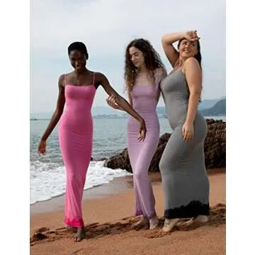 PUMIEY Maxi Dress for Women Long Dresses Bodycon Dresses Wedding Guest Dresses Slip Dress Periwinkle X-Small