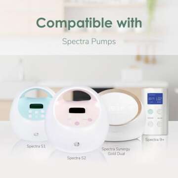 Maymom Pump Parts Compatible with Spectra S1 Spectra S2 Spectra 9 Plus Incl Duckbill Valve Silicone Membrane Spectra Replace Spectra Duckbill Valve S2 Replacement Parts Not Original Spectra Pump Parts
