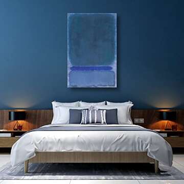 Rothko Green on Blue Canvas Art Poster for Home